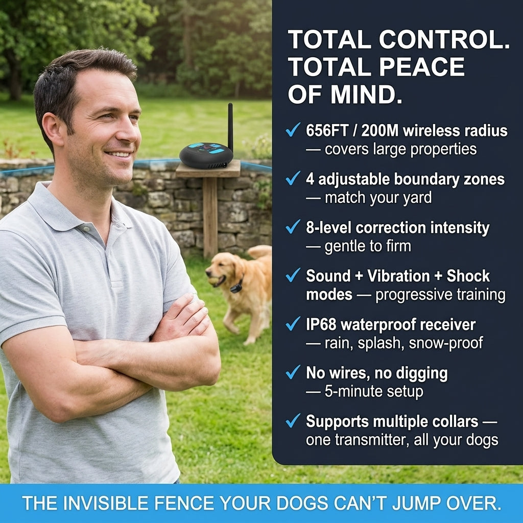 ElexFence Wireless Dog Electric Fence Boundary System