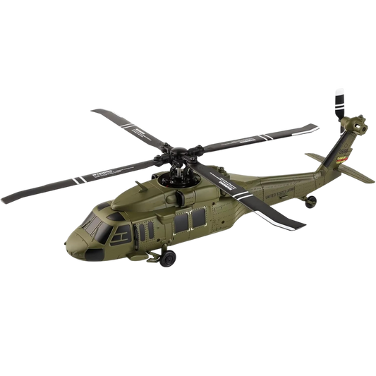 AiriRotor Black Hawk Military RC Helicopter – 11200KV Brushless Motor, 6-Axis Gyro & Triple Battery