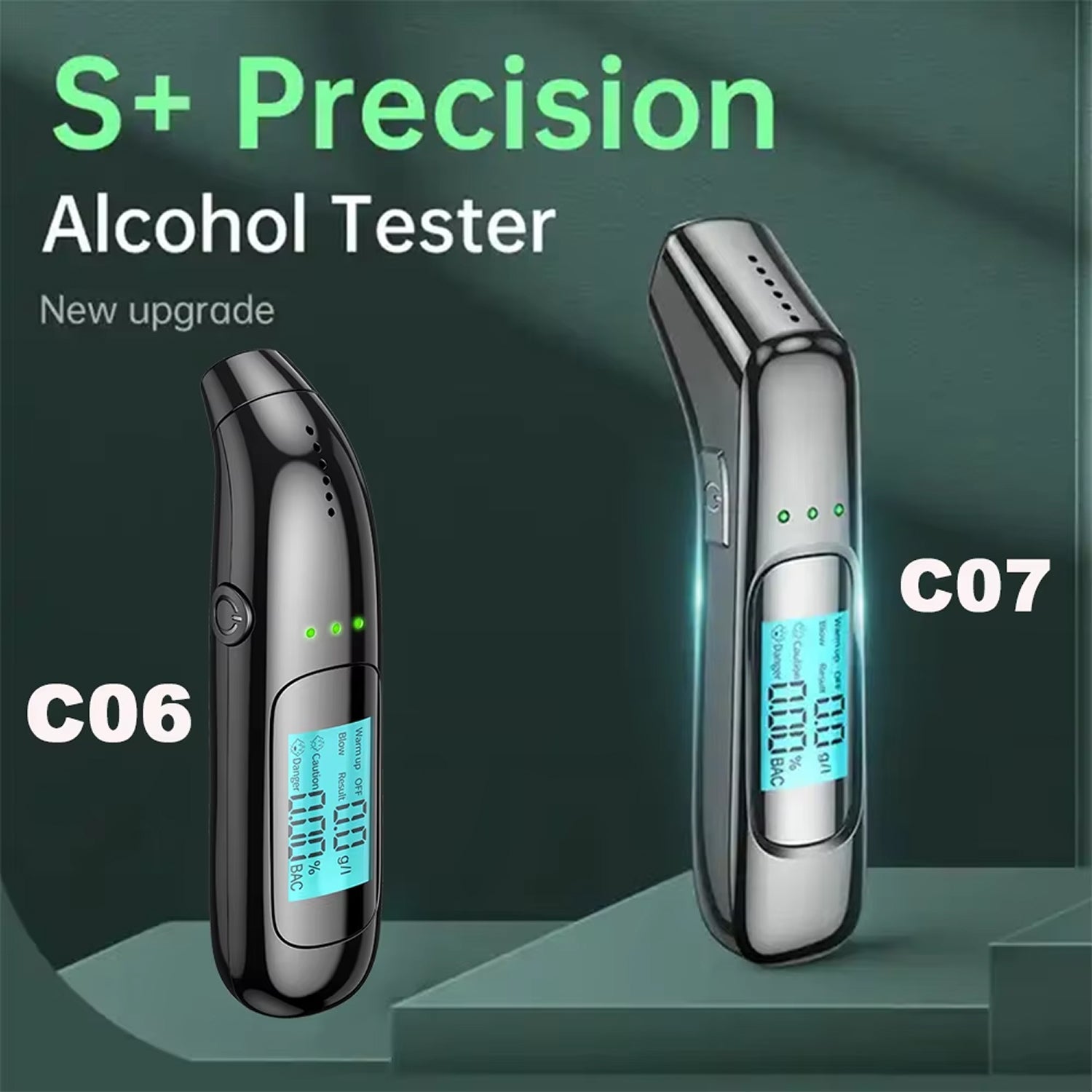 AlyBreath Digital Contactless Breathalyzer – High-Precision Portable BAC Tester with 2.7K Display
