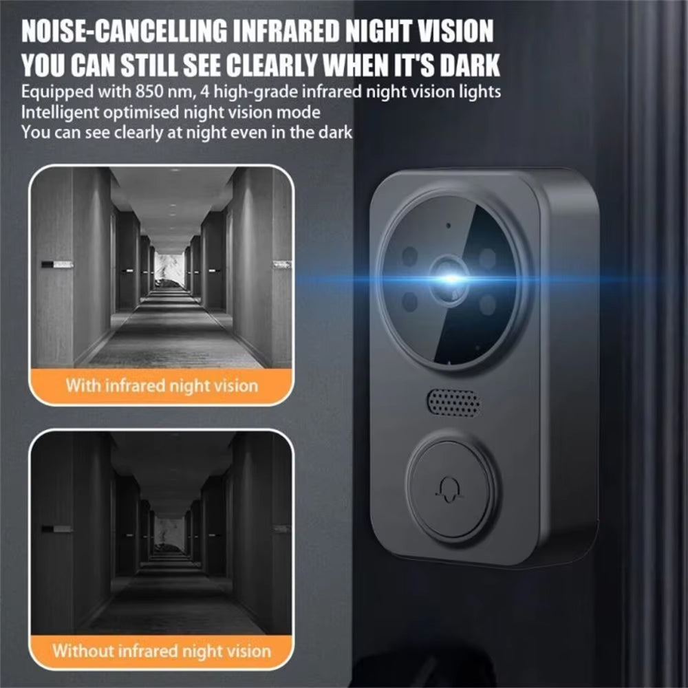 EntryCiz 2K Wireless Smart Doorbell – AI Human Detection, Night Vision & Two-Way Audio Communication