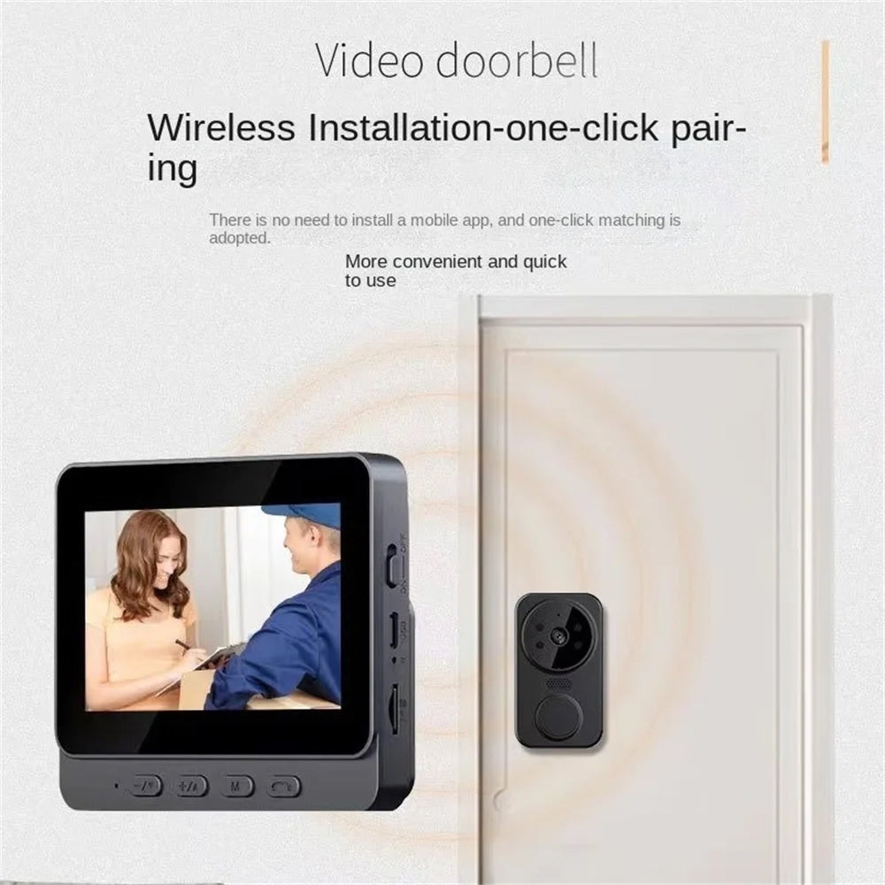 EntryCiz 2K Wireless Smart Doorbell – AI Human Detection, Night Vision & Two-Way Audio Communication