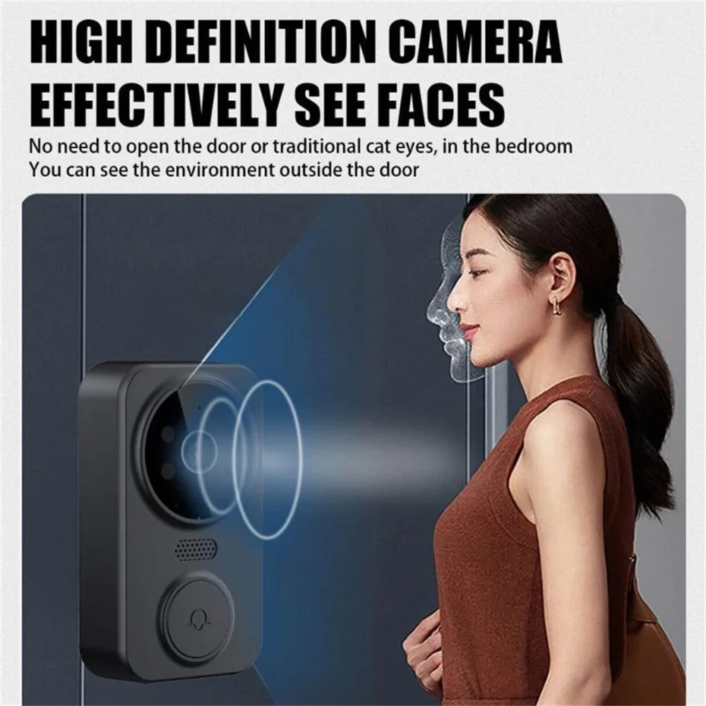EntryCiz 2K Wireless Smart Doorbell – AI Human Detection, Night Vision & Two-Way Audio Communication