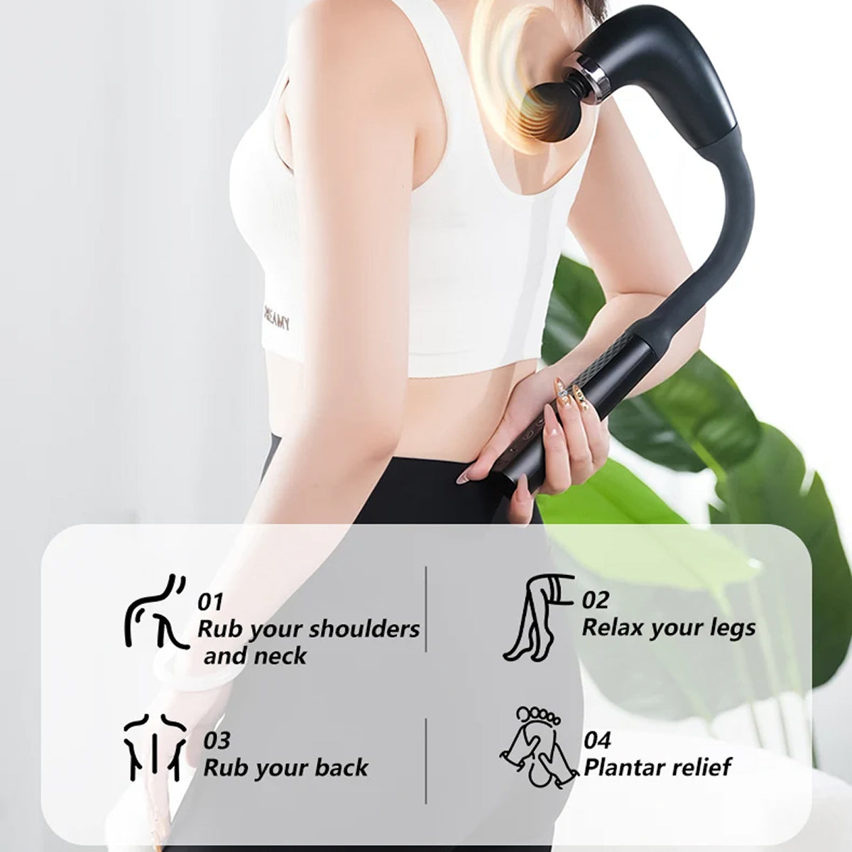 BixUnac Gun Massager - Ergonomic Deep Tissue Percussion Massager