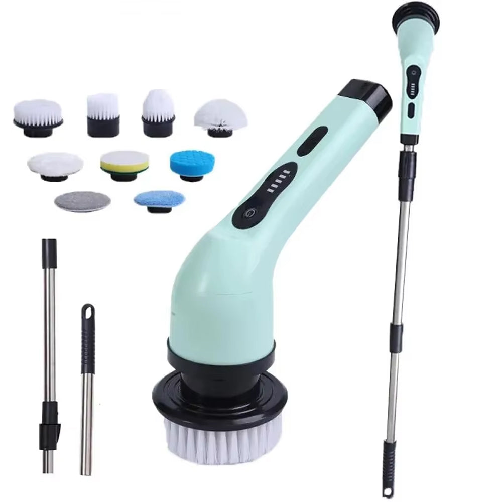 BlitoScrub Electric Spin Scrubber – High-Torque Cordless Motor, Interchangeable Heads & Extendable Handle