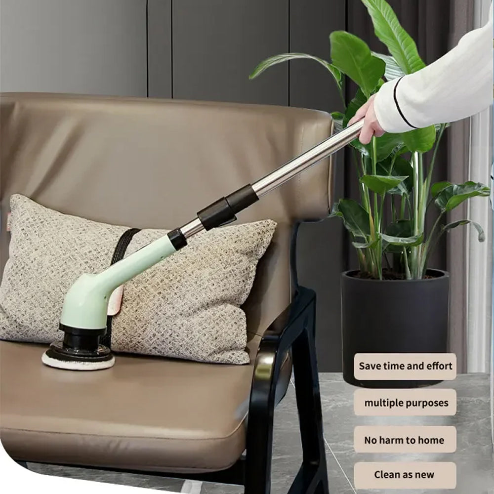 BlitoScrub Electric Spin Scrubber – High-Torque Cordless Motor, Interchangeable Heads & Extendable Handle