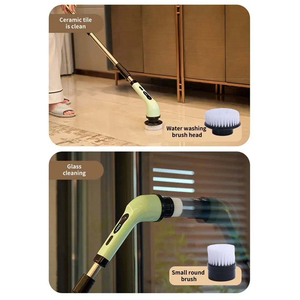 BlitoScrub Electric Spin Scrubber – High-Torque Cordless Motor, Interchangeable Heads & Extendable Handle