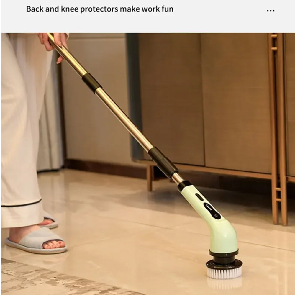 BlitoScrub Electric Spin Scrubber – High-Torque Cordless Motor, Interchangeable Heads & Extendable Handle