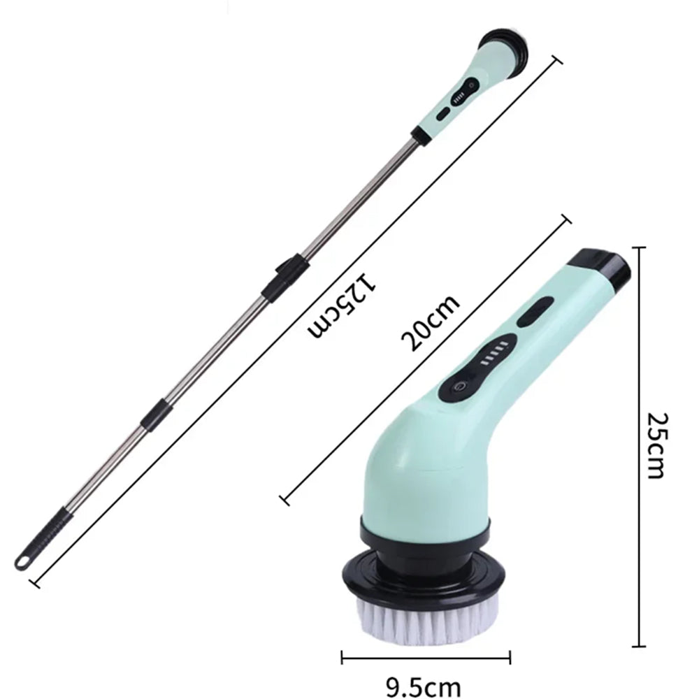 BlitoScrub Electric Spin Scrubber – High-Torque Cordless Motor, Interchangeable Heads & Extendable Handle