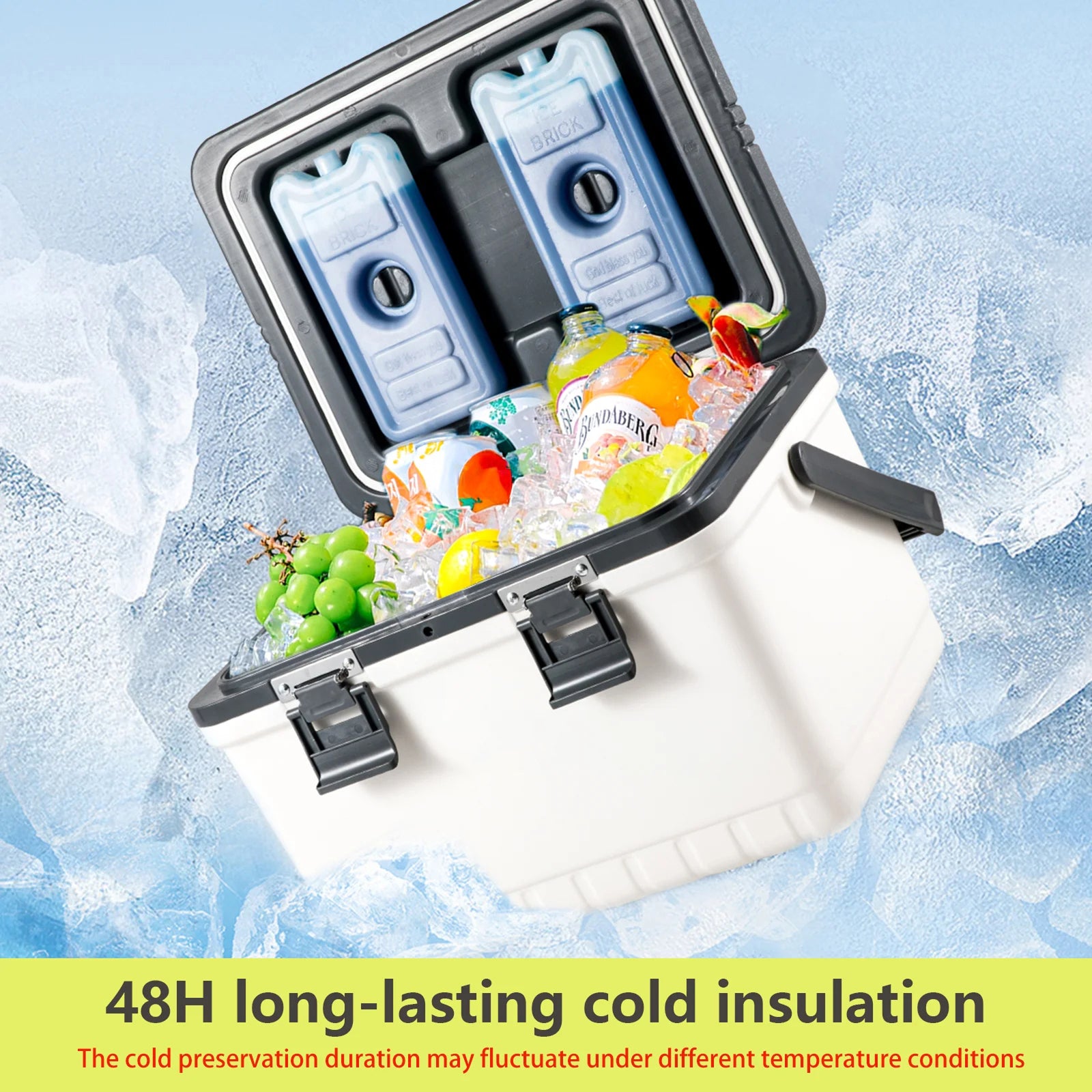 BoxenKovi High-Performance Cool Box – Extra-Thick Insulation Wall, 5-Day Ice Retention & Rugged Carrying Handle