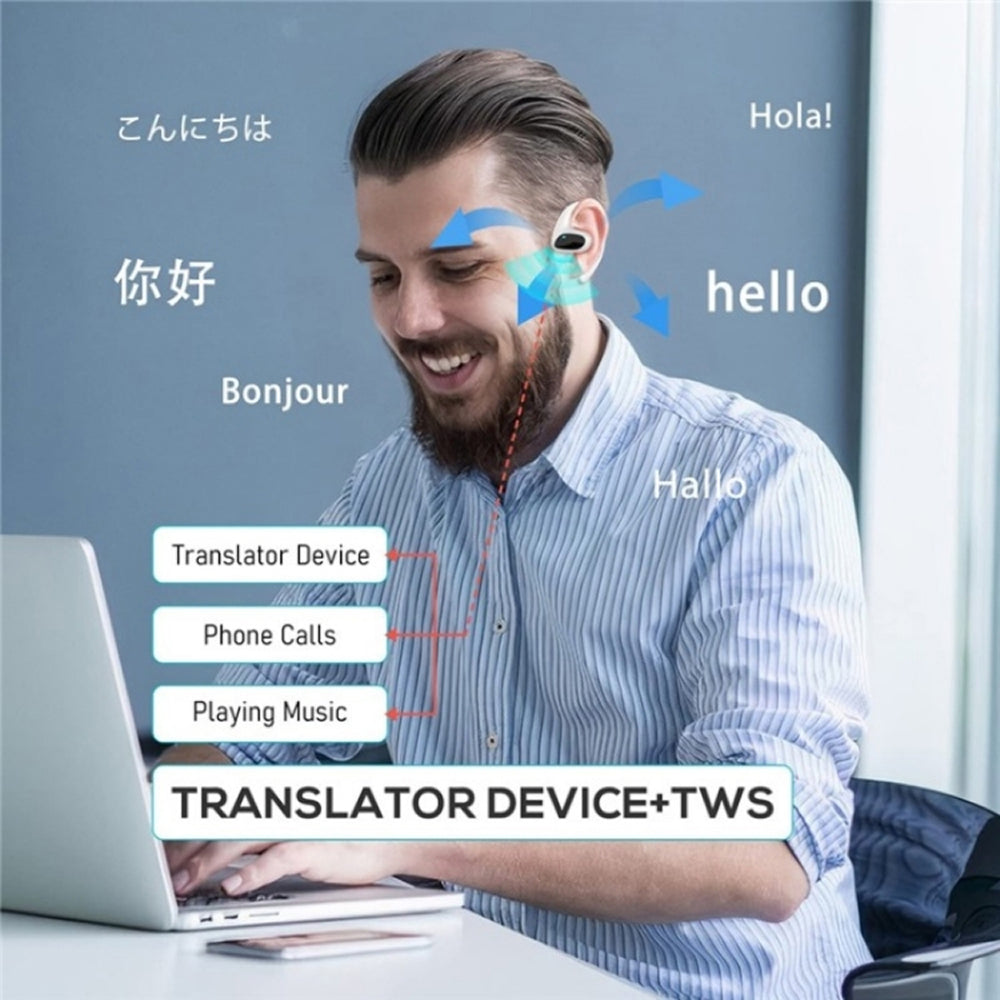 BudsPoly Smart Translation Earbuds – 144 Languages, 97% Accuracy & 0.4s Real-Time Response