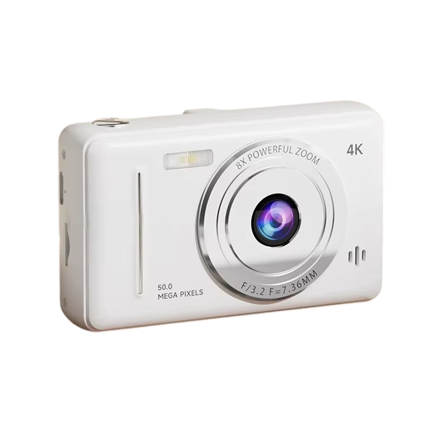CamTipco 50MP 4K UHD Compact Camera – 8X Digital Zoom Vlogging Cam with Anti-Shake