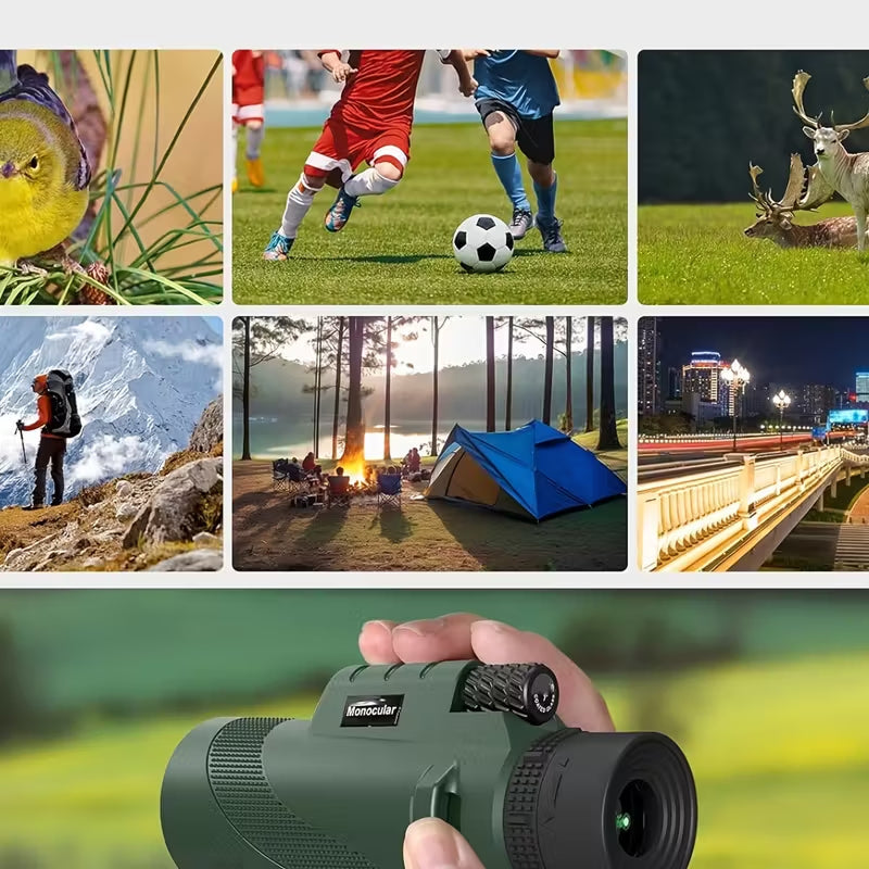 ClosiObi 80x100 High Power Monocular – BAK4 Prism, 5-Layer Broadband Coating & Smartphone Adapter
