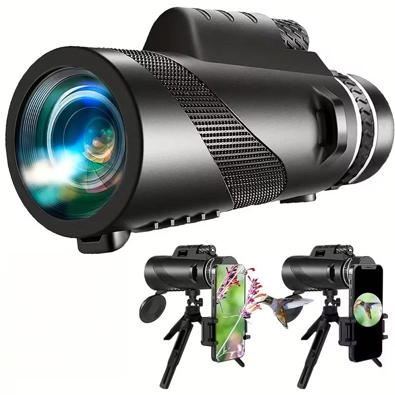 ClosiObi 80x100 High Power Monocular – BAK4 Prism, 5-Layer Broadband Coating & Smartphone Adapter