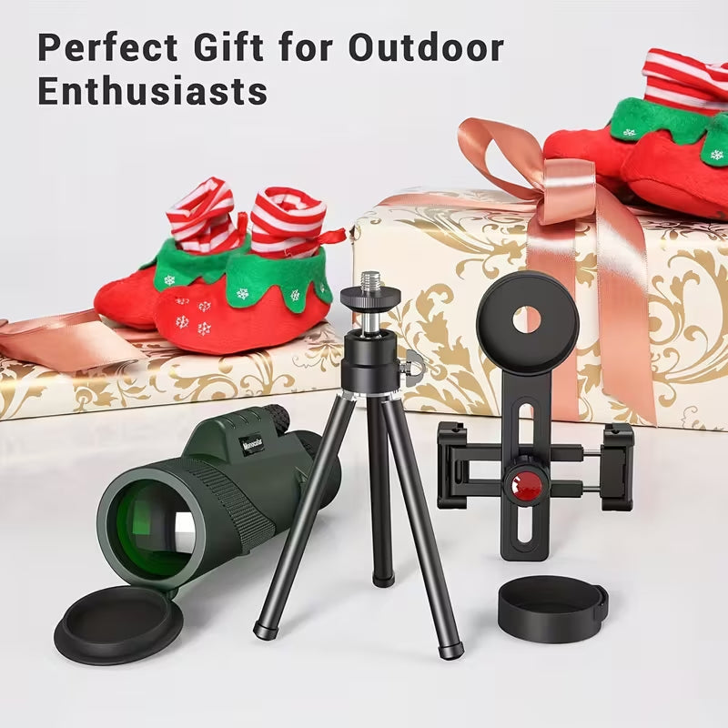 ClosiObi 80x100 High Power Monocular – BAK4 Prism, 5-Layer Broadband Coating & Smartphone Adapter
