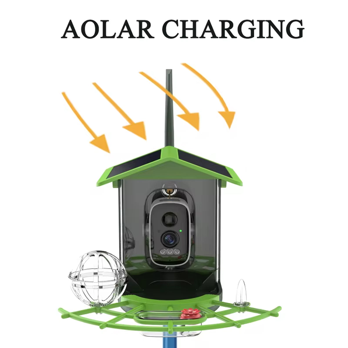 DasFonix Smart Bird Feeder Camera – 2K 4MP AI Species Identification, 5G WiFi & Solar Powered