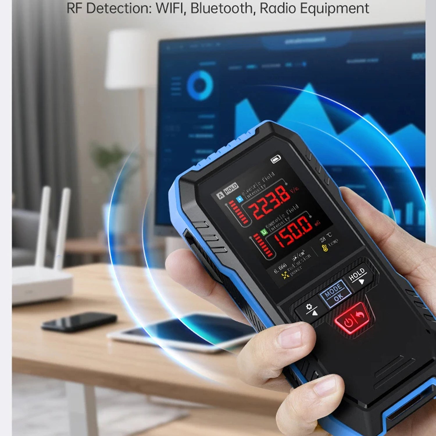 DetexMifi EMF Detector 3-in-1 0.01μT Precision 2.4