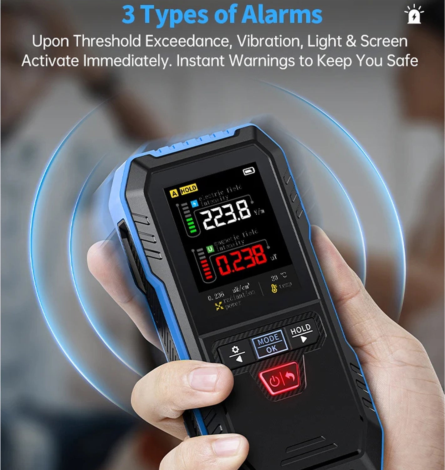DetexMifi EMF Detector 3-in-1 0.01μT Precision 2.4