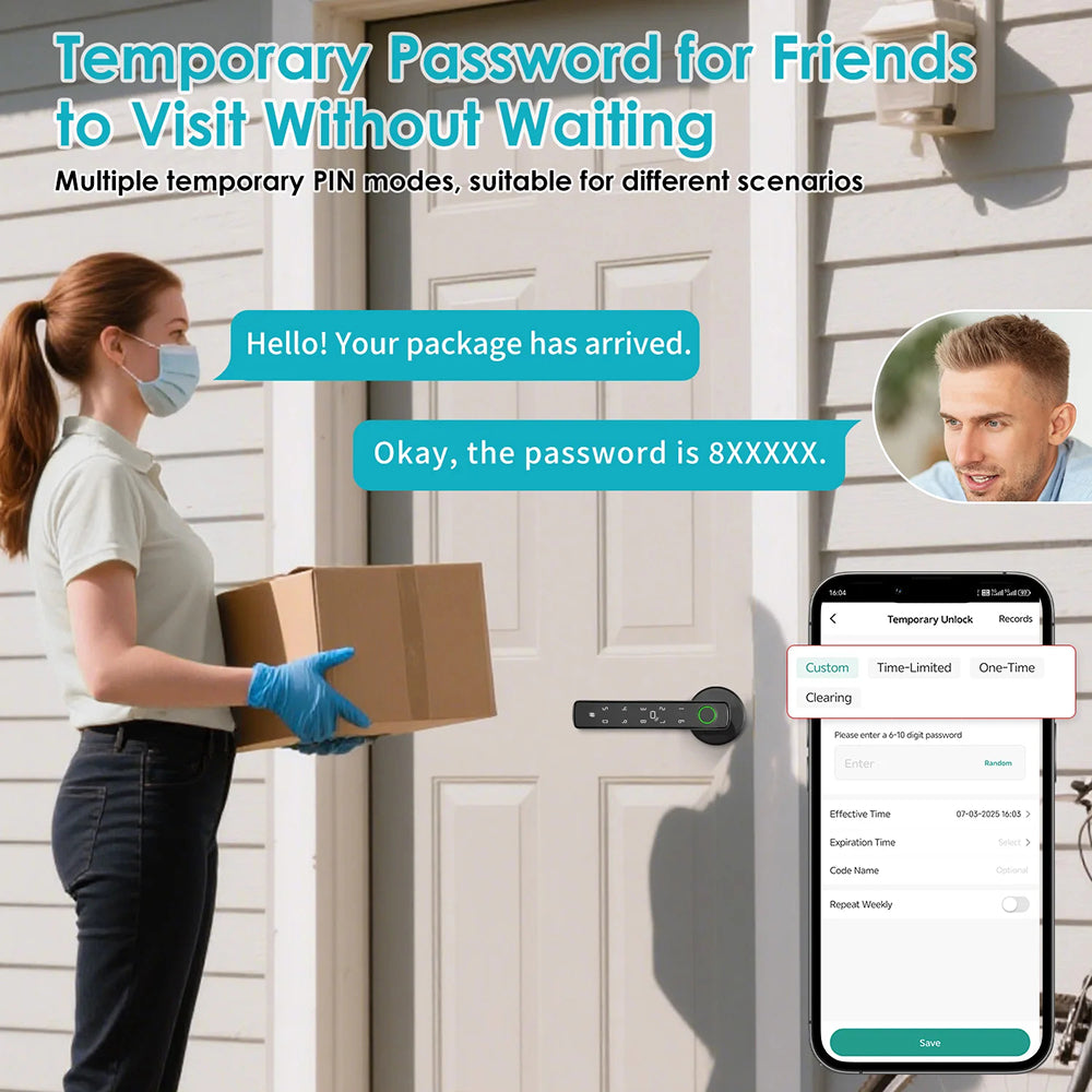 DorivLoki Keyless Smart Door Lock – Biometric Fingerprint Scanner, Touchscreen Keypad & Remote App Management
