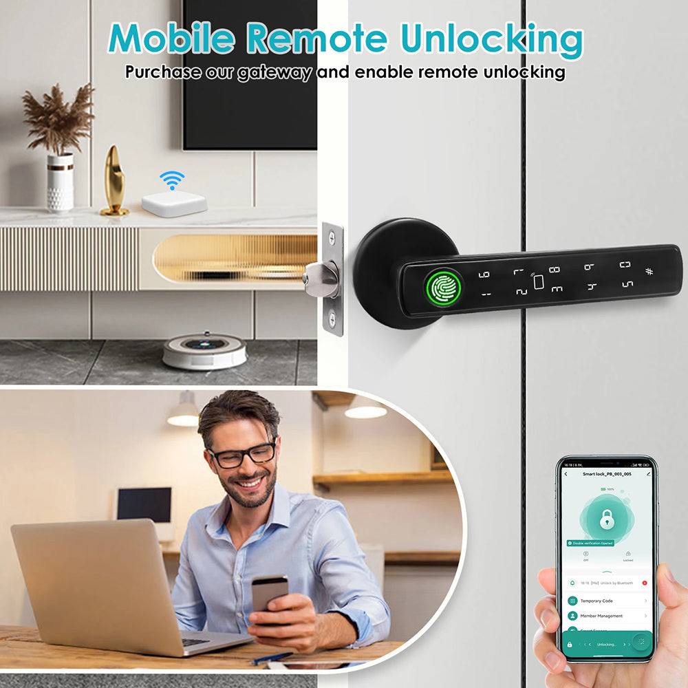DorivLoki Keyless Smart Door Lock – Biometric Fingerprint Scanner, Touchscreen Keypad & Remote App Management
