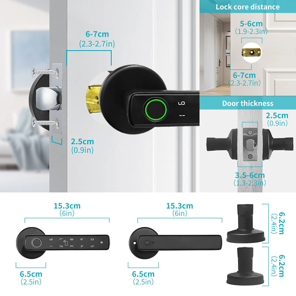 DorivLoki Keyless Smart Door Lock – Biometric Fingerprint Scanner, Touchscreen Keypad & Remote App Management