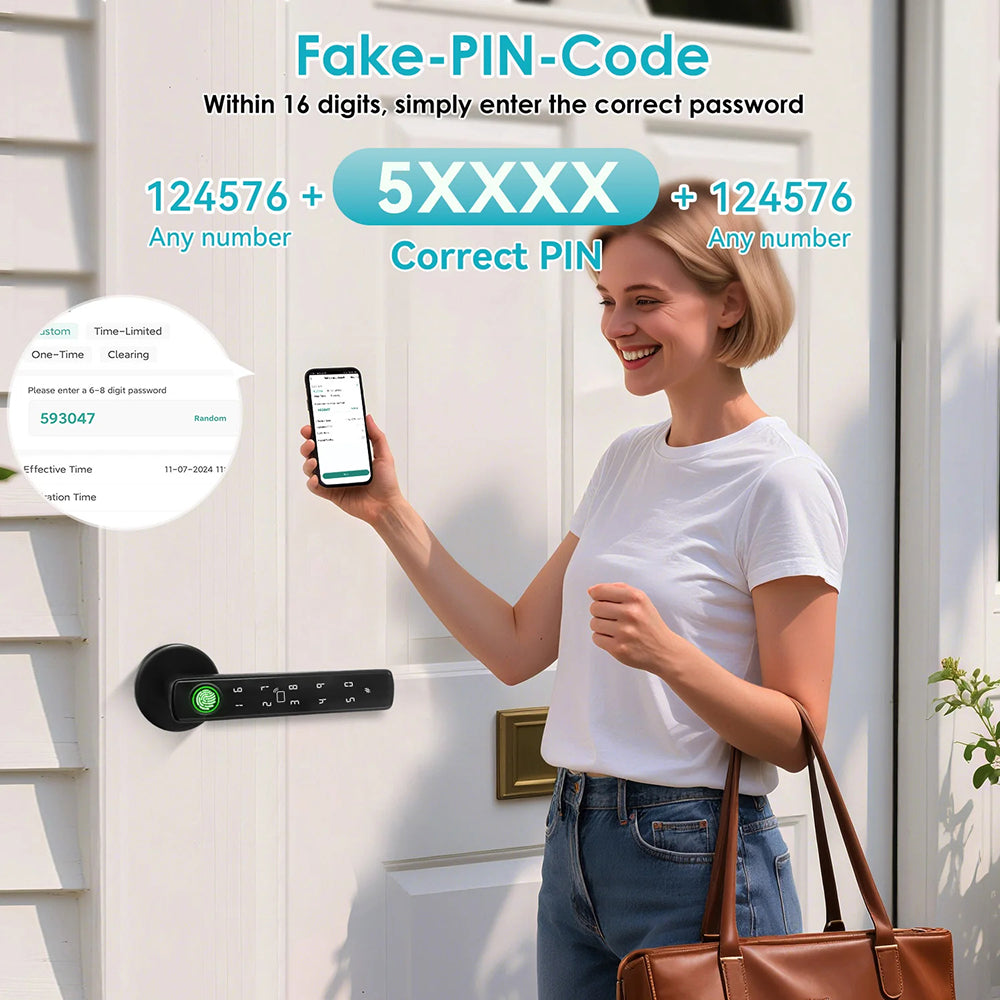 DorivLoki Keyless Smart Door Lock – Biometric Fingerprint Scanner, Touchscreen Keypad & Remote App Management