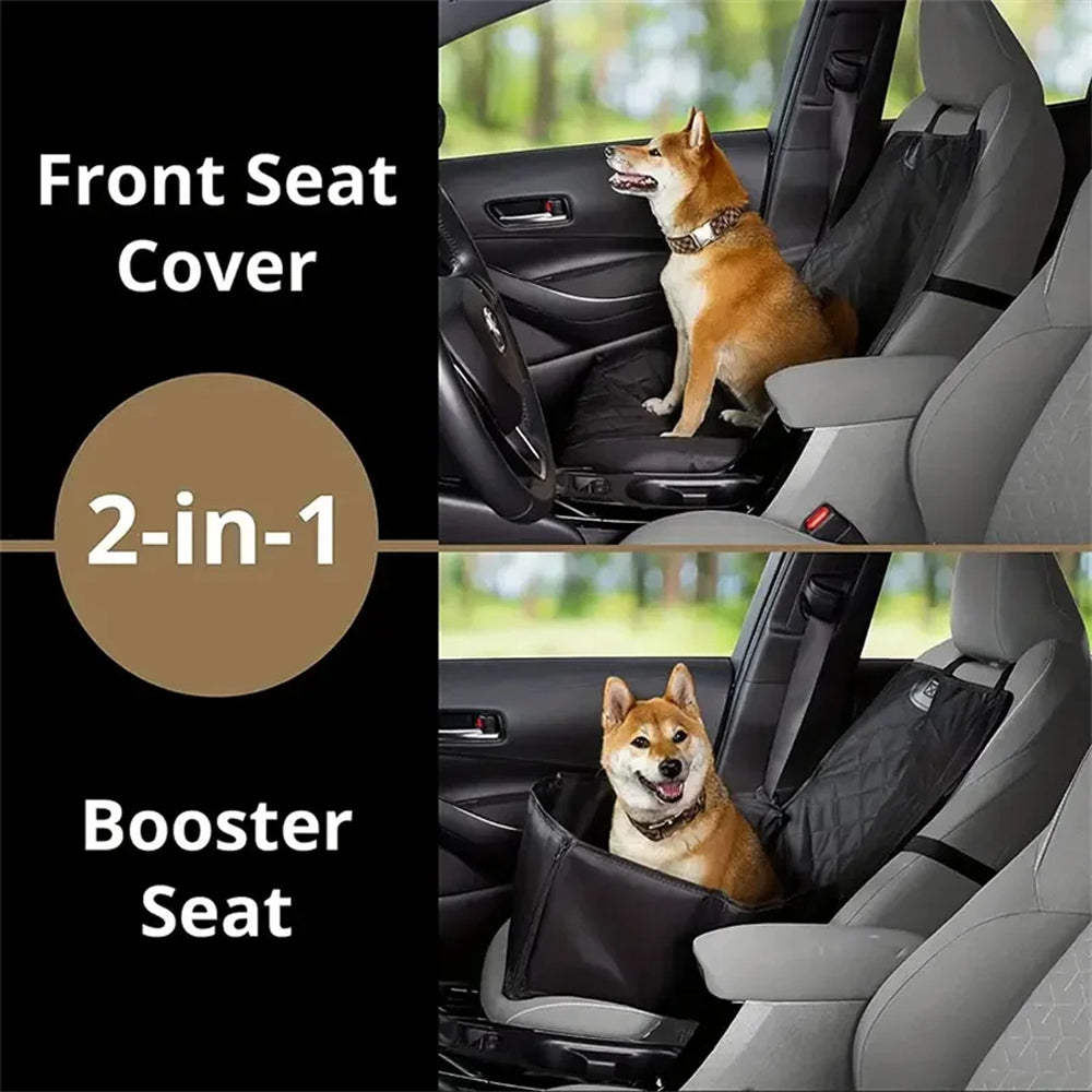 DoxCavix 2-in-1 Dog Car Seat Cover – 900D Waterproof Nylon, Protective Booster Design for Front Seats