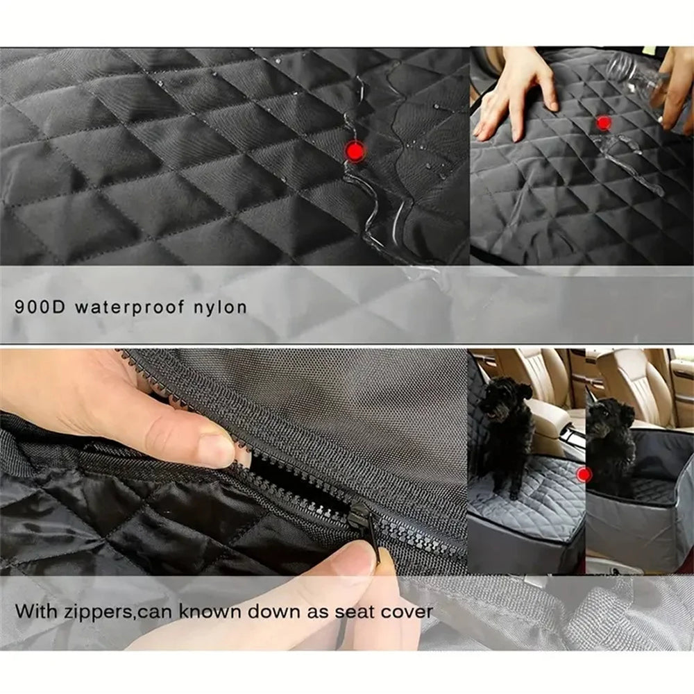 DoxCavix 2-in-1 Dog Car Seat Cover – 900D Waterproof Nylon, Protective Booster Design for Front Seats