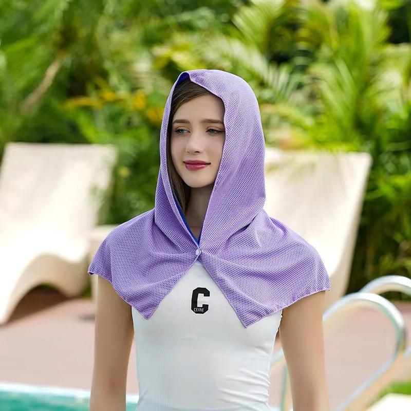 DryColix Instant Cooling Towel – High-Absorbent Chilly Tech Fabric, 16°C Relief & UV Protection for Sports