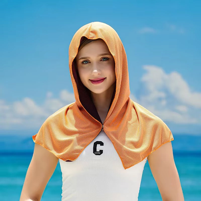 DryColix Instant Cooling Towel – High-Absorbent Chilly Tech Fabric, 16°C Relief & UV Protection for Sports