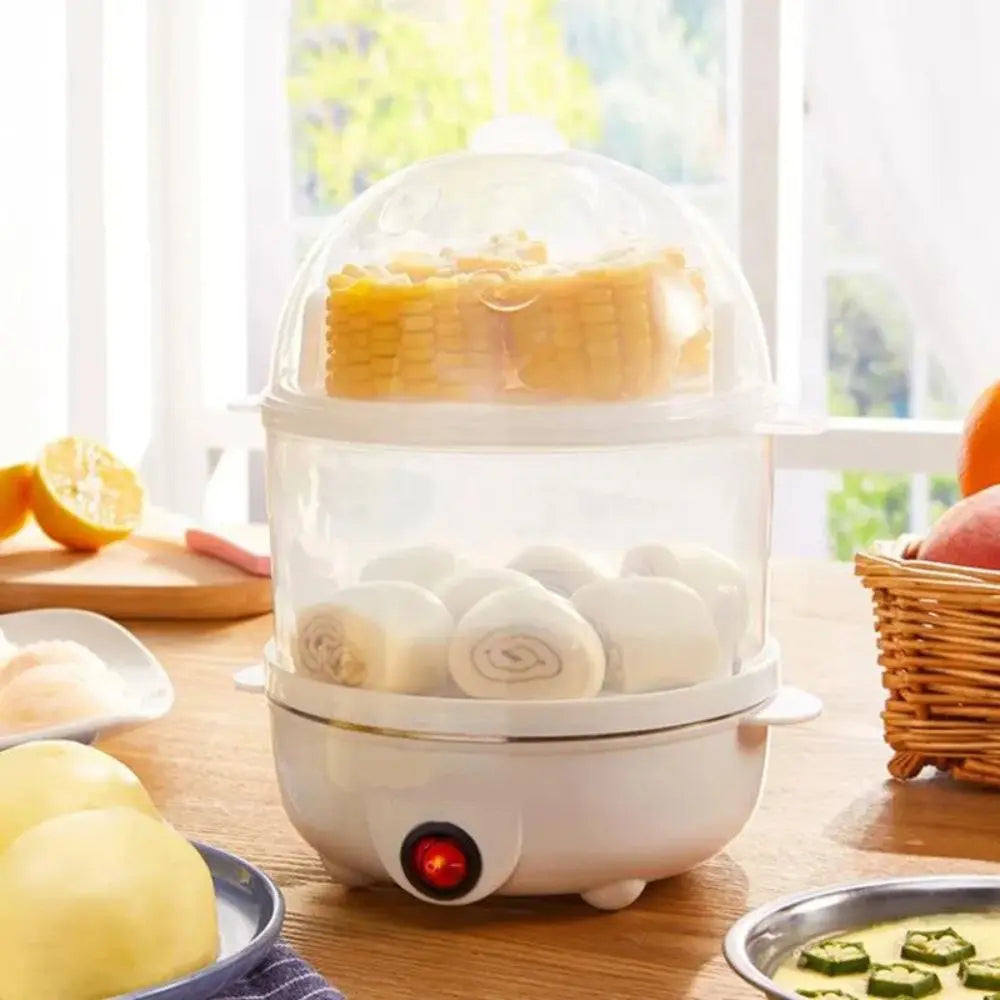 EgiMikix Rapid Electric Egg Cooker – Automatic Shut-Off, Stainless Steel Tray & Multi-Style Egg Capacity