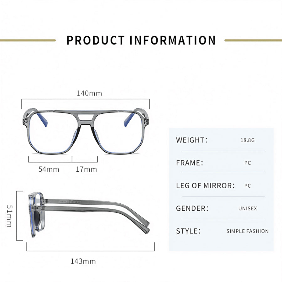 EnoTinax Blue Light Blocking Glasses – Digital Eye Strain Relief, UV400 Protection & Flexible Frame