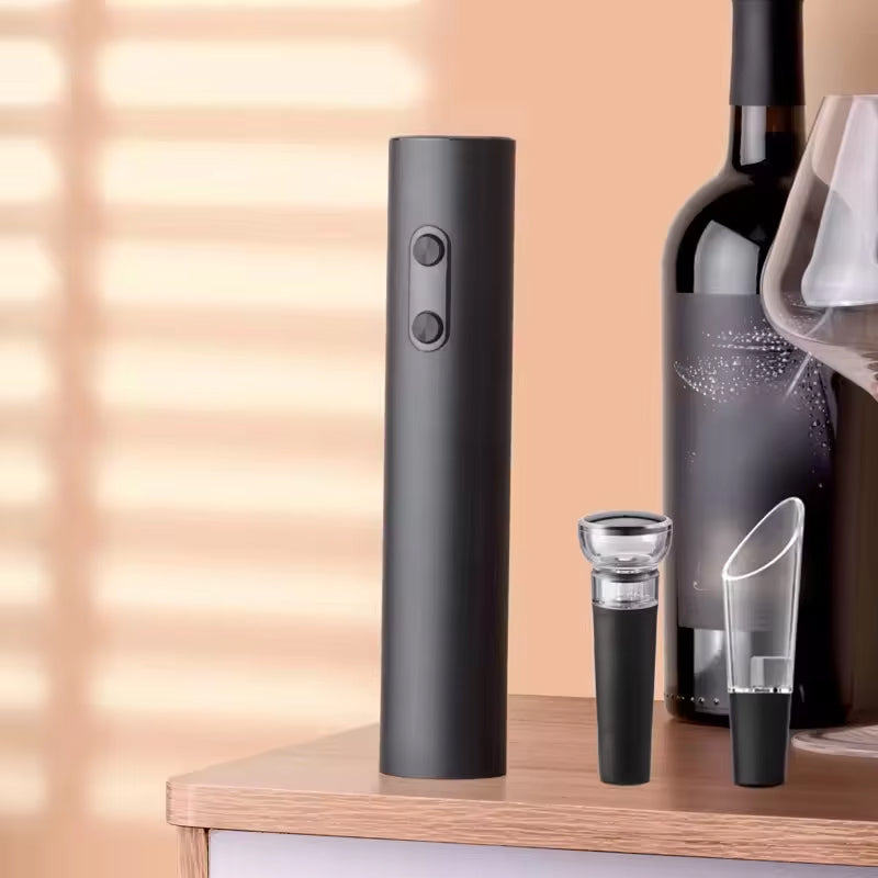 EnziVine Electric Wine Bottle Opener – Automatic Corkscrew, Foil Cutter & One-Touch Operation