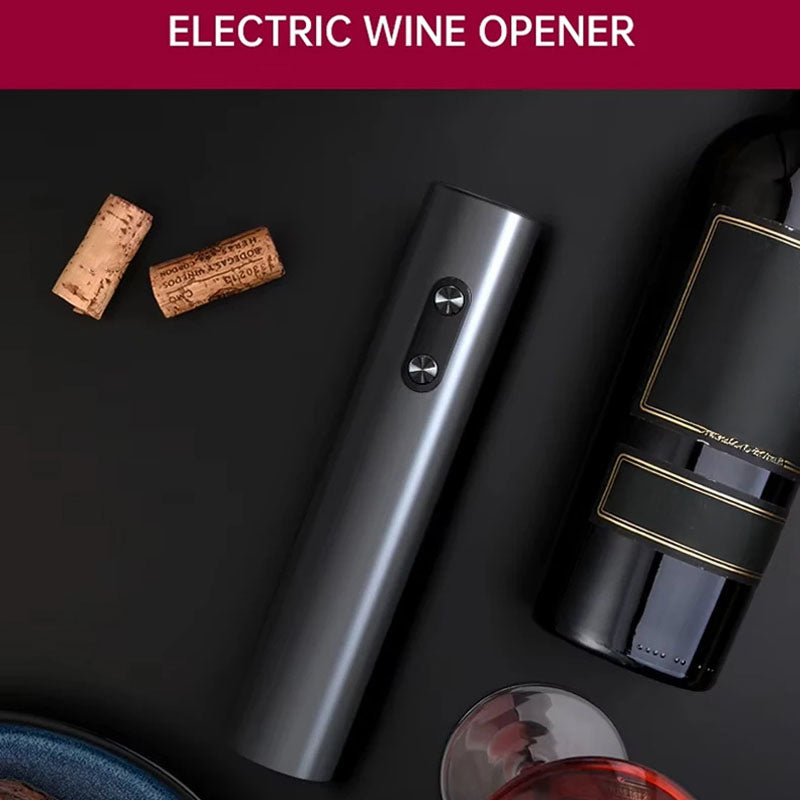 EnziVine Electric Wine Bottle Opener – Automatic Corkscrew, Foil Cutter & One-Touch Operation