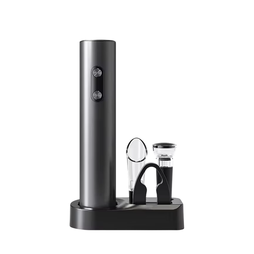 EnziVine Electric Wine Bottle Opener – Automatic Corkscrew, Foil Cutter & One-Touch Operation