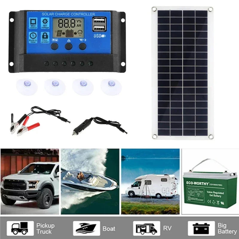 EsrixSun Portable Solar Panel – High-Efficiency Monocrystalline Cells, Foldable Design & Dual USB Charging Ports