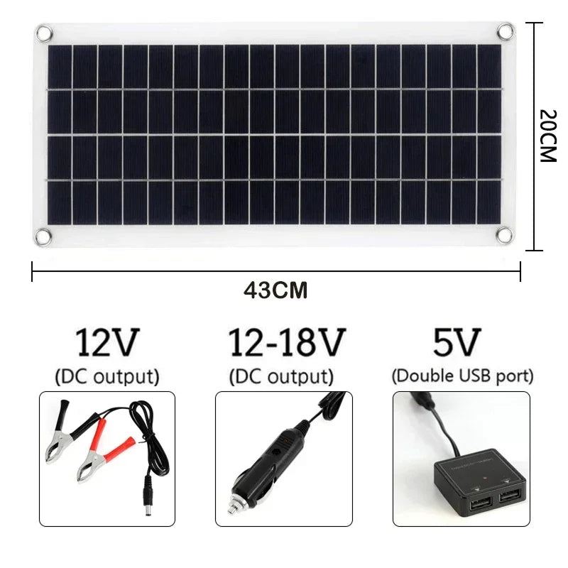 EsrixSun Portable Solar Panel – High-Efficiency Monocrystalline Cells, Foldable Design & Dual USB Charging Ports