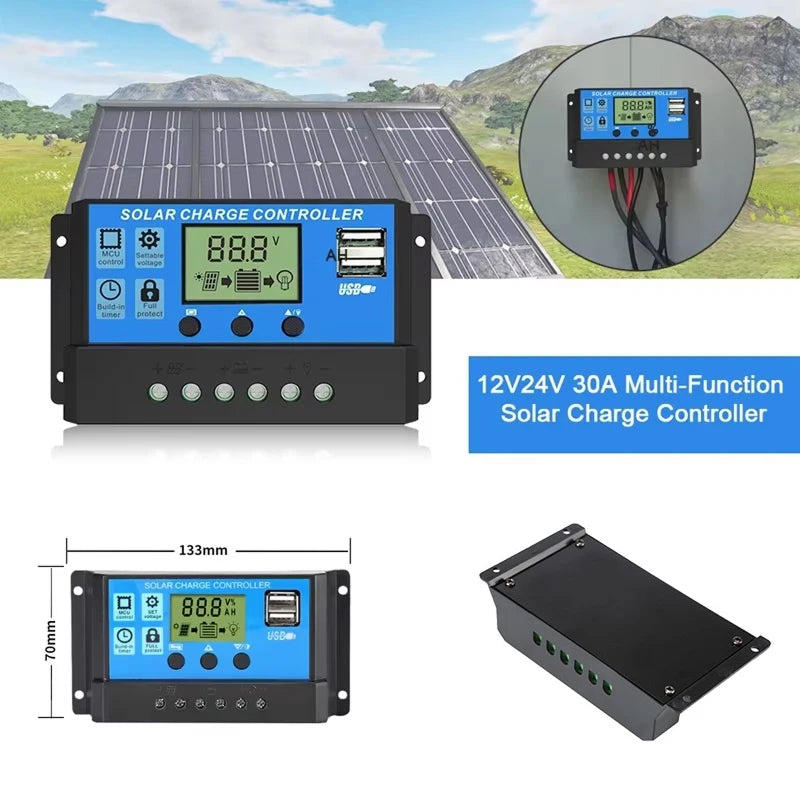 EsrixSun Portable Solar Panel – High-Efficiency Monocrystalline Cells, Foldable Design & Dual USB Charging Ports