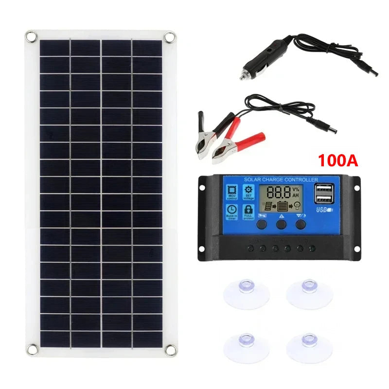 EsrixSun Portable Solar Panel – High-Efficiency Monocrystalline Cells, Foldable Design & Dual USB Charging Ports