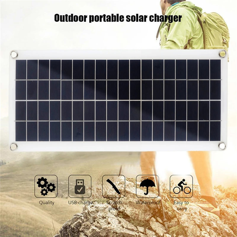 EsrixSun Portable Solar Panel – High-Efficiency Monocrystalline Cells, Foldable Design & Dual USB Charging Ports