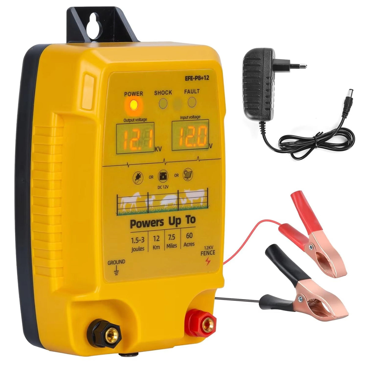 FeciLaxi 12km High-Voltage Electric Fence Energiser