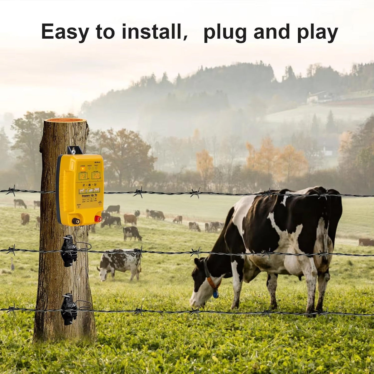 FeciLaxi 12km High-Voltage Electric Fence Energiser