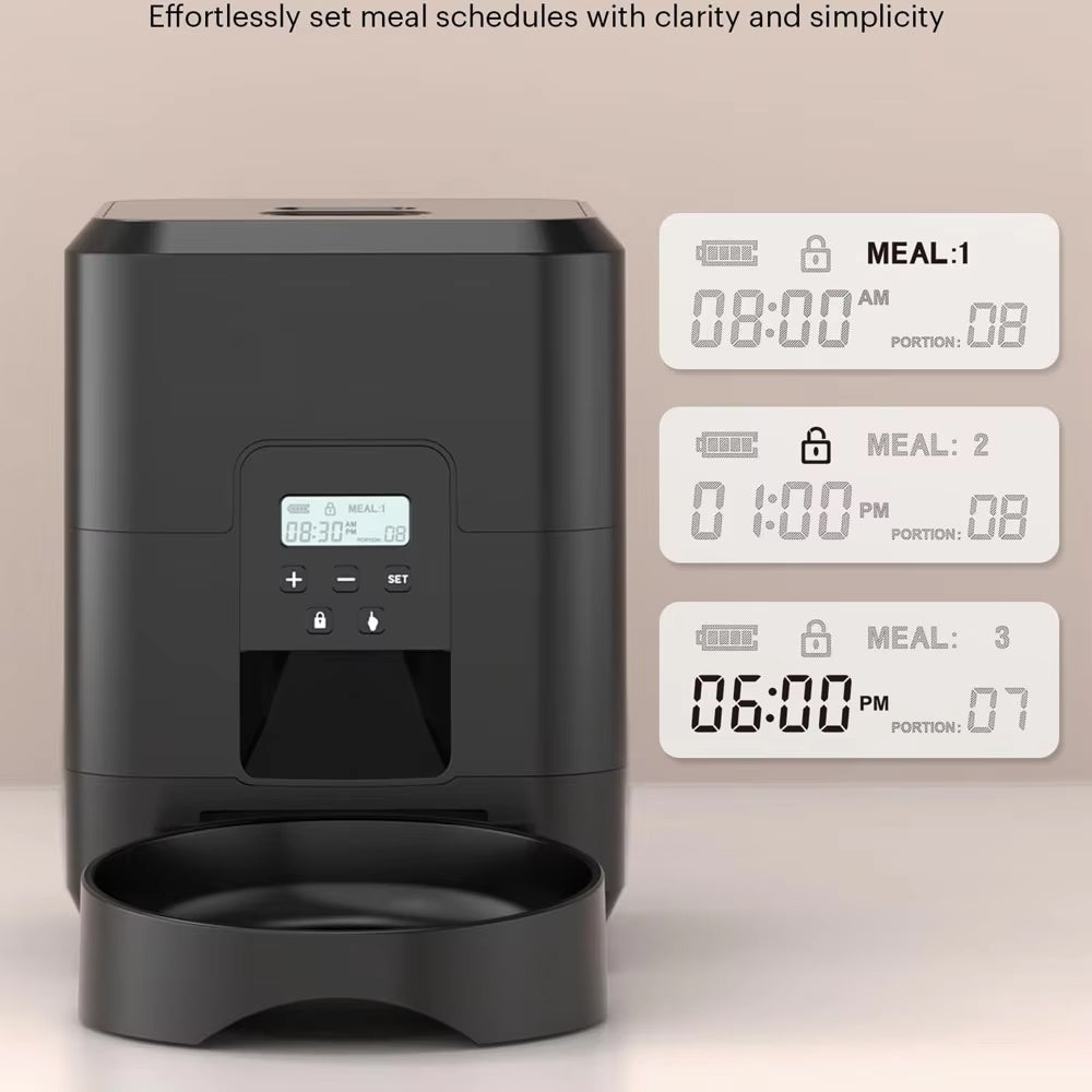 BostFoni Smart Automatic Cat Feeder – 10 Daily Meal Schedules, App Notifications & Anti-Jam System