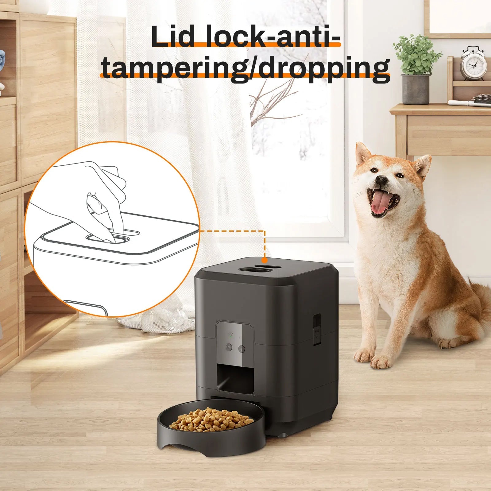 BostFoni Smart Automatic Cat Feeder – 10 Daily Meal Schedules, App Notifications & Anti-Jam System