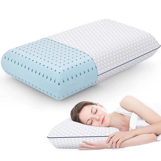 GeliPillex Cooling Gel Memory Foam Pillow – Orthopedic Neck Support & Breathable Comfort for All Sleepers