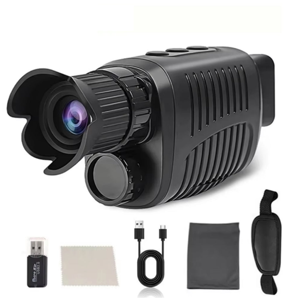 GesDoriq Night Vision Monocular – 1080P HD 800m Infrared Range, 5x Zoom & 3800mAh Battery