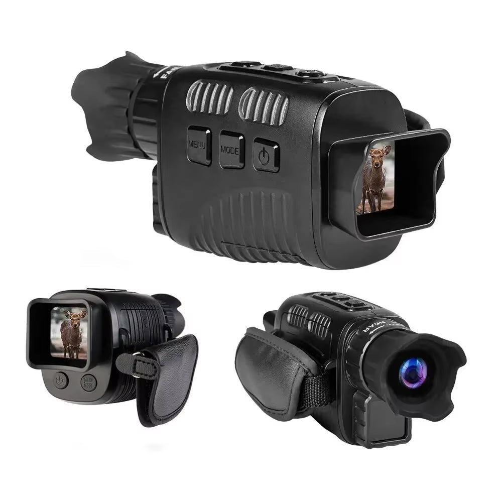 GesDoriq Night Vision Monocular – 1080P HD 800m Infrared Range, 5x Zoom & 3800mAh Battery