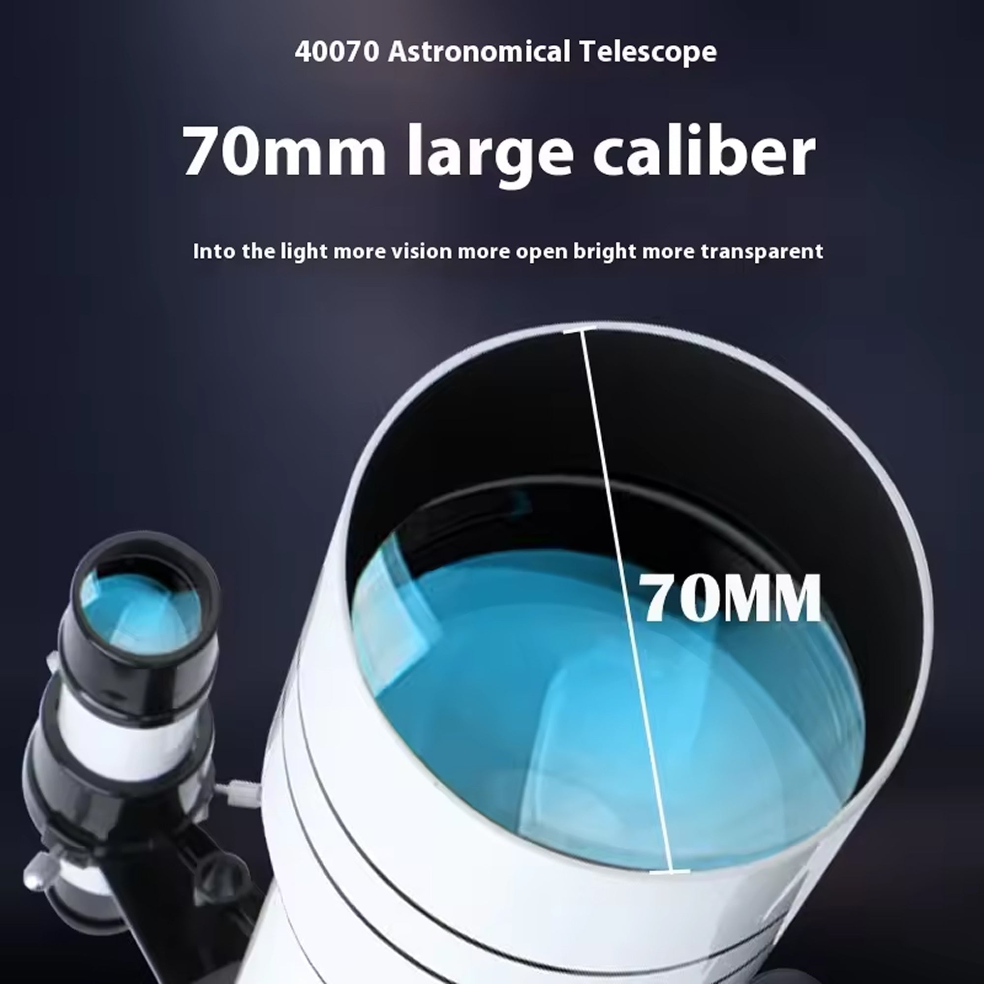 GlaxiBico 70mm Portable Refractor Telescope – 5X Barlow Lens, Multilayer Coated Optics & Phone Adapter