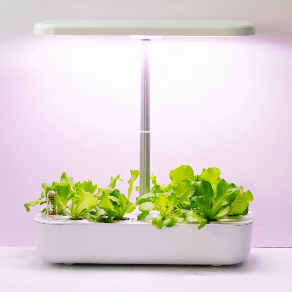 GrosVirdo 12-Pod Hydroponics Growing System – 36W LED Grow Light & 3.5L Smart Water Tank