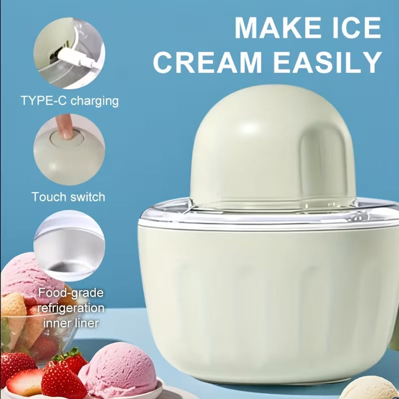 IcyMexi Automatic Ice Cream Maker – 1.5L High Capacity, 20-Min Rapid Freezing & BPA-Free Mixing Paddle