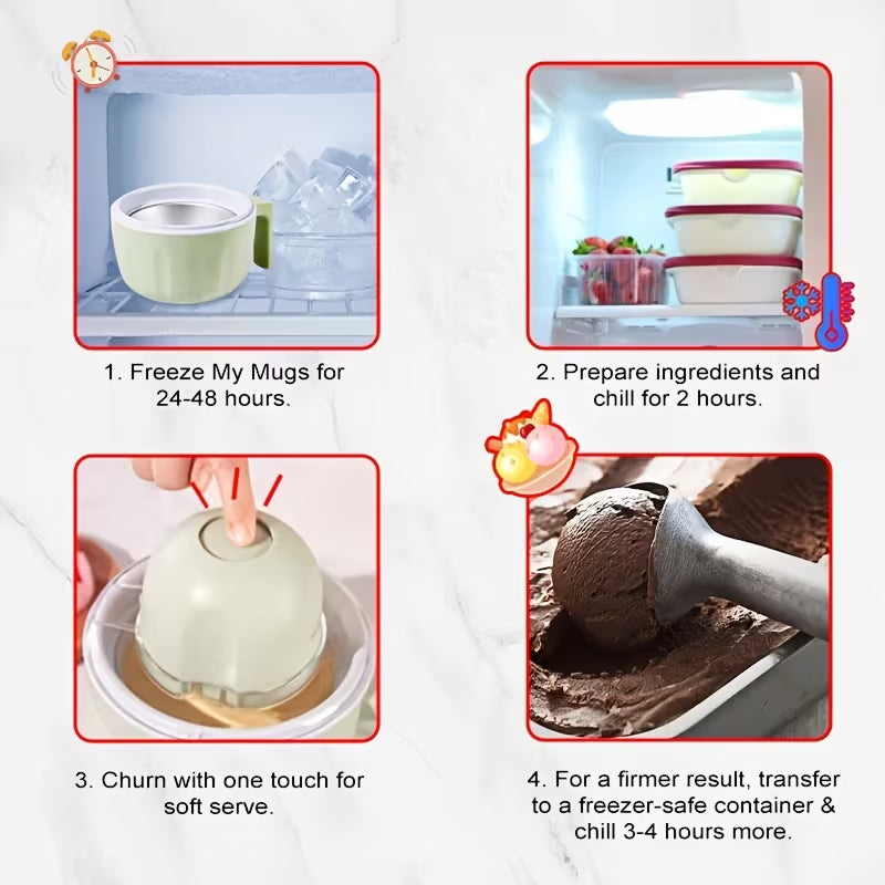 IcyMexi Automatic Ice Cream Maker – 1.5L High Capacity, 20-Min Rapid Freezing & BPA-Free Mixing Paddle